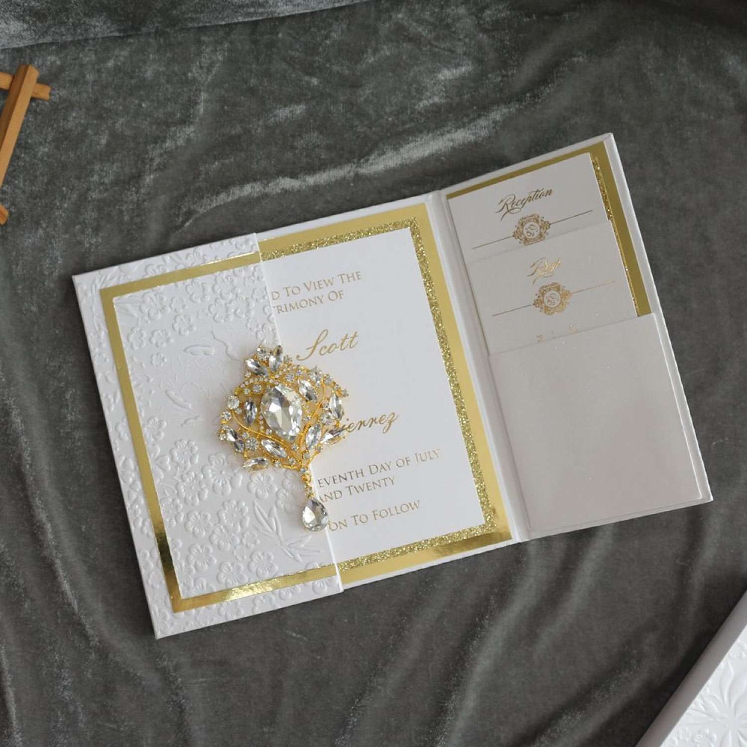 Embossing Invitation Card Beautiful Card Slap-up Wedding Invitation Card